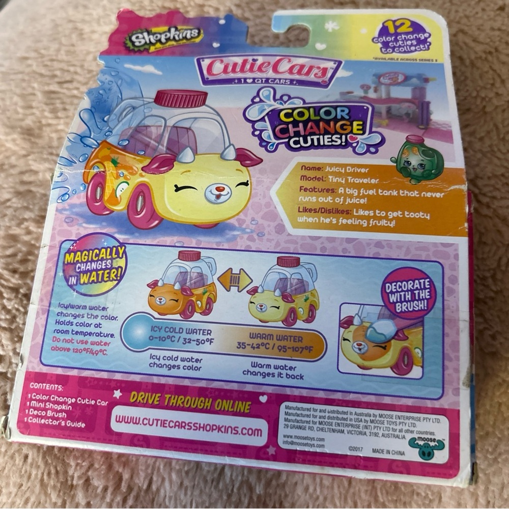 Shopkins Cutie Cars Color Change with Pink and Yellow - Picture 2 of 4
